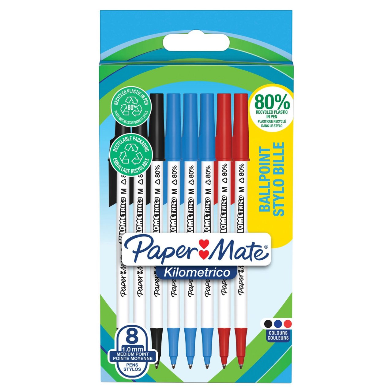 Paper Mate Kilometrico Mixed Ballpoint Pens