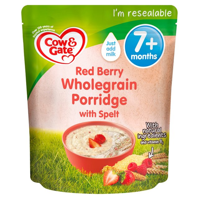 Cow & Gate Red Berry Wholegrain Porridge from 7 Months 200g