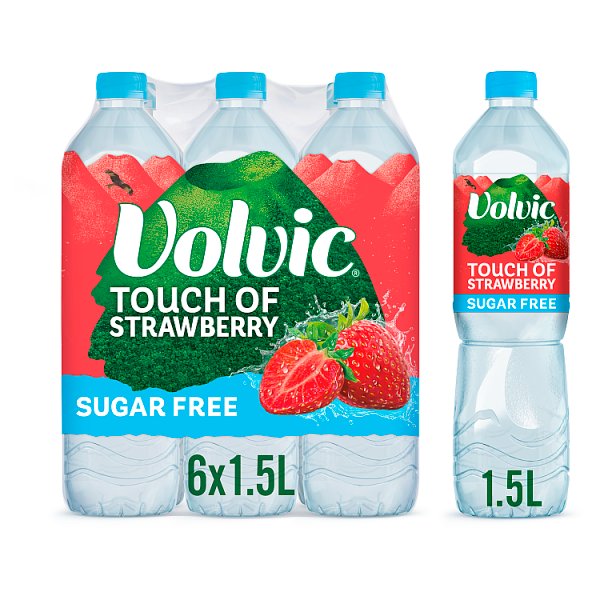 Volvic Touch of Fruit Sugar Free Strawberry Natural Flavoured Water 1.5L