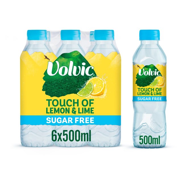 Volvic Touch Of Fruit Sugar Free Lemon & Lime Flavoured Water 6 x 500ml