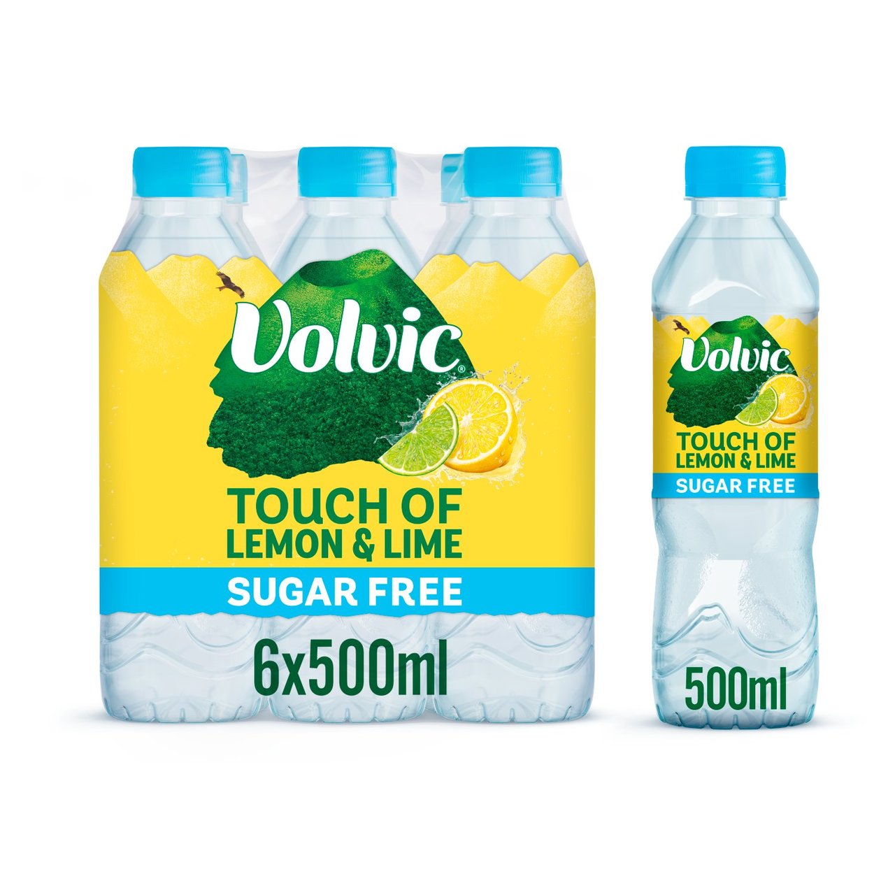 Volvic Touch of Fruit Lemon & Lime Still Flavoured Water Multipack 6x500ml