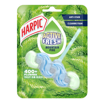 Harpic Active Fresh Mountain Pine Toilet Rim Block Single