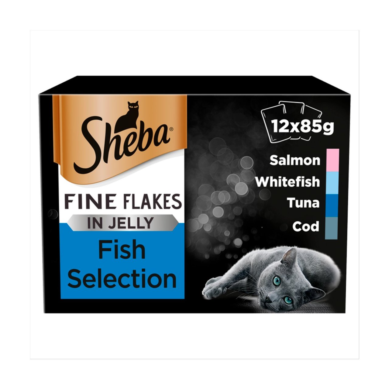 Sheba Fine Flakes Cat Food Pouches Fish in Jelly