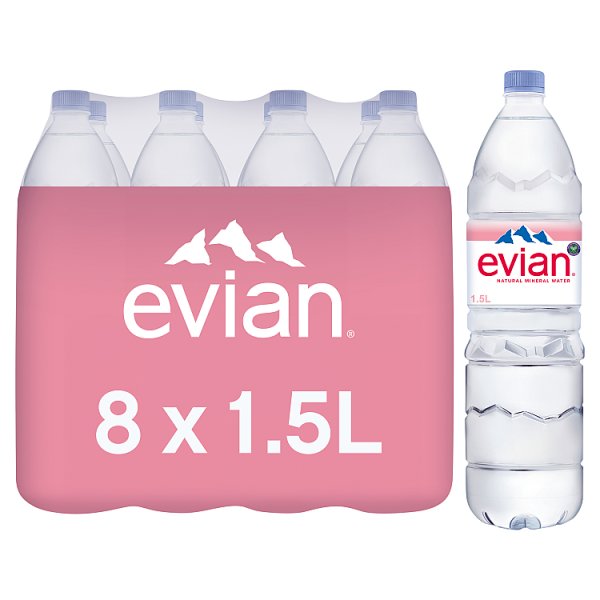 Evian Natural Bottled Mineral Still Water 1.5L