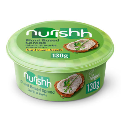 Nurishh Garlic & Herbs Spread Vegan Cheese Alternative 130G