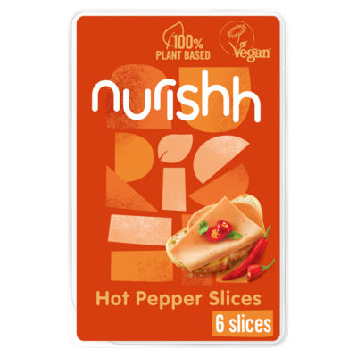 Nurishh Hot Pepper Slices Vegan Cheese Alternative 120G