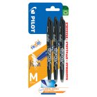 Pilot Frixion Erasable Rollerball Black 3pk