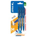 Pilot Frixion Erasable Rollerball Blue 3pk