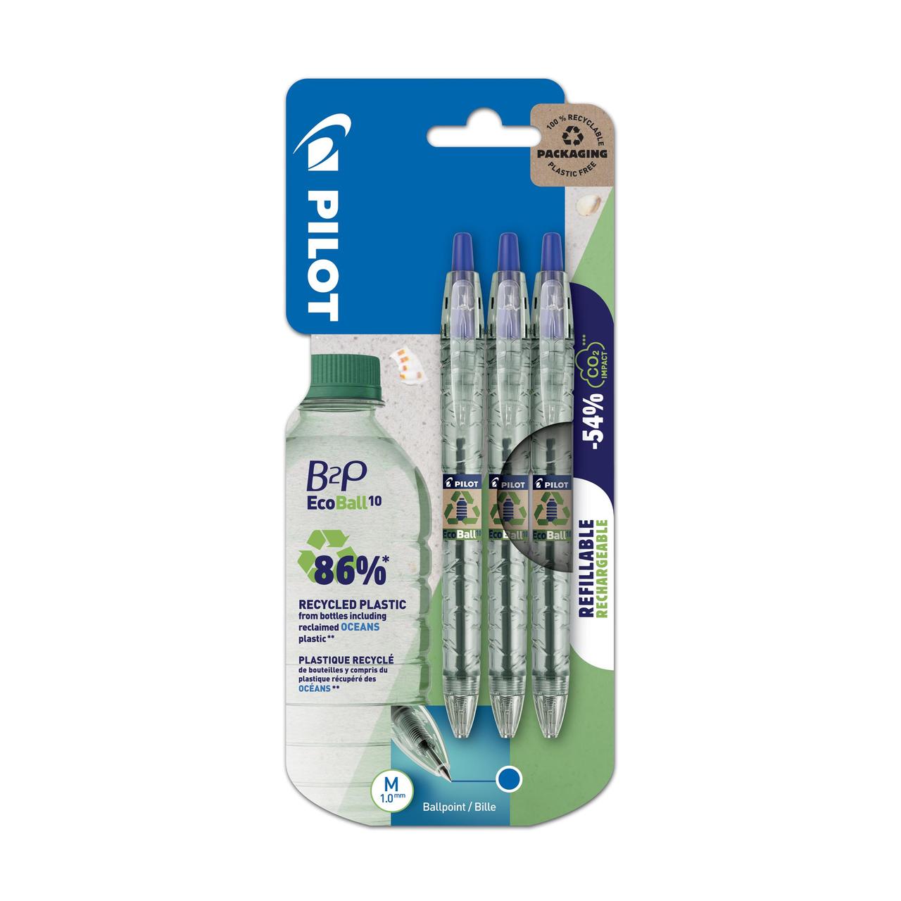 Pilot B2P Ecoball Ballpoint Pen - Medium - Blue