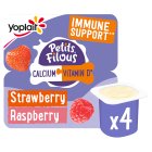 Petits Filous Kids Strawberry & Raspberry Yoghurt 4x85g