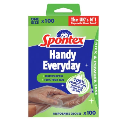 Spontex 100 Handy Multipurpose Disposable Gloves 100 per pack