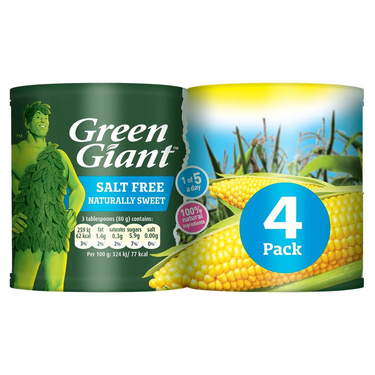 Green Giant Salt Free Sweetcorn