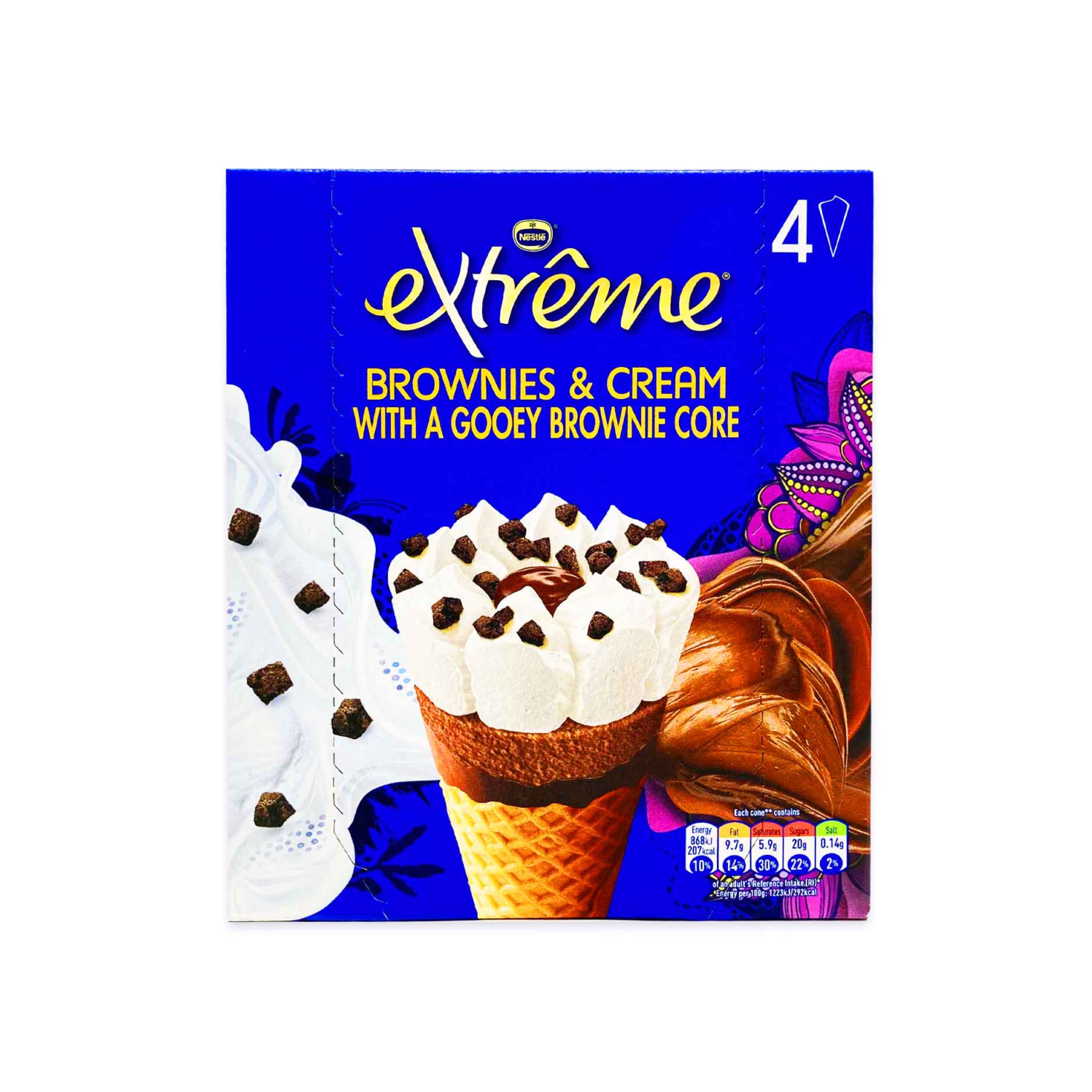 Extrême Brownies & Cream With A Gooey Brownie Core 4 x 120ml