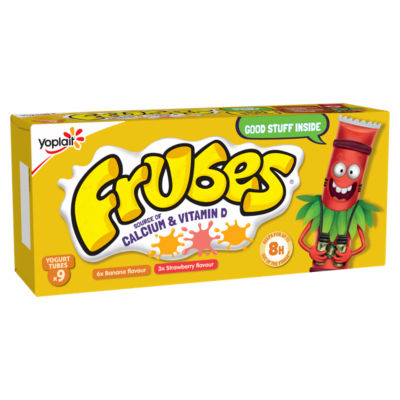 Frubes Banana and Strawberry Flavour Yogurt Tubes 9 x 37g (333g)