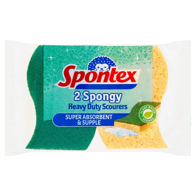 Spontex Heavy Duty Super Absorbent Scourer 2 per pack