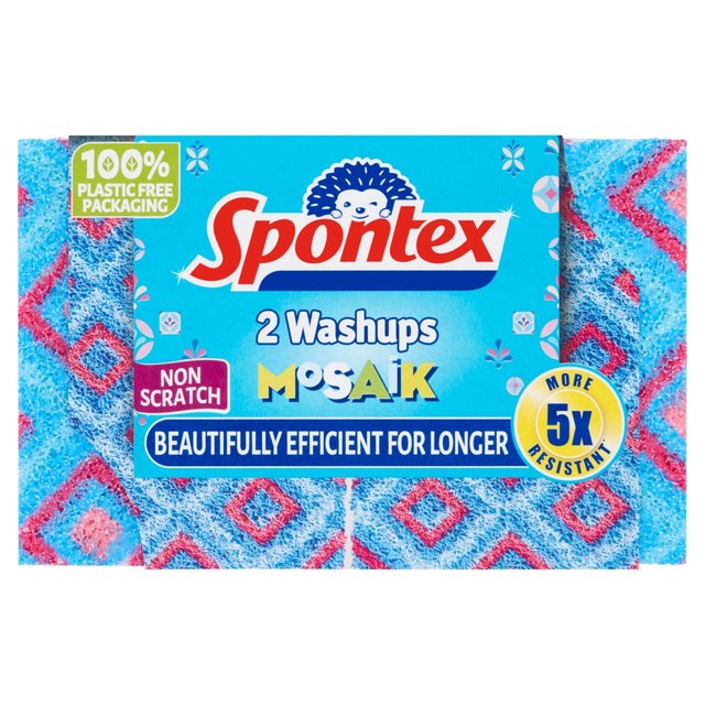 Spontex Washups Mosaik Non Scratch Sponge Scourers