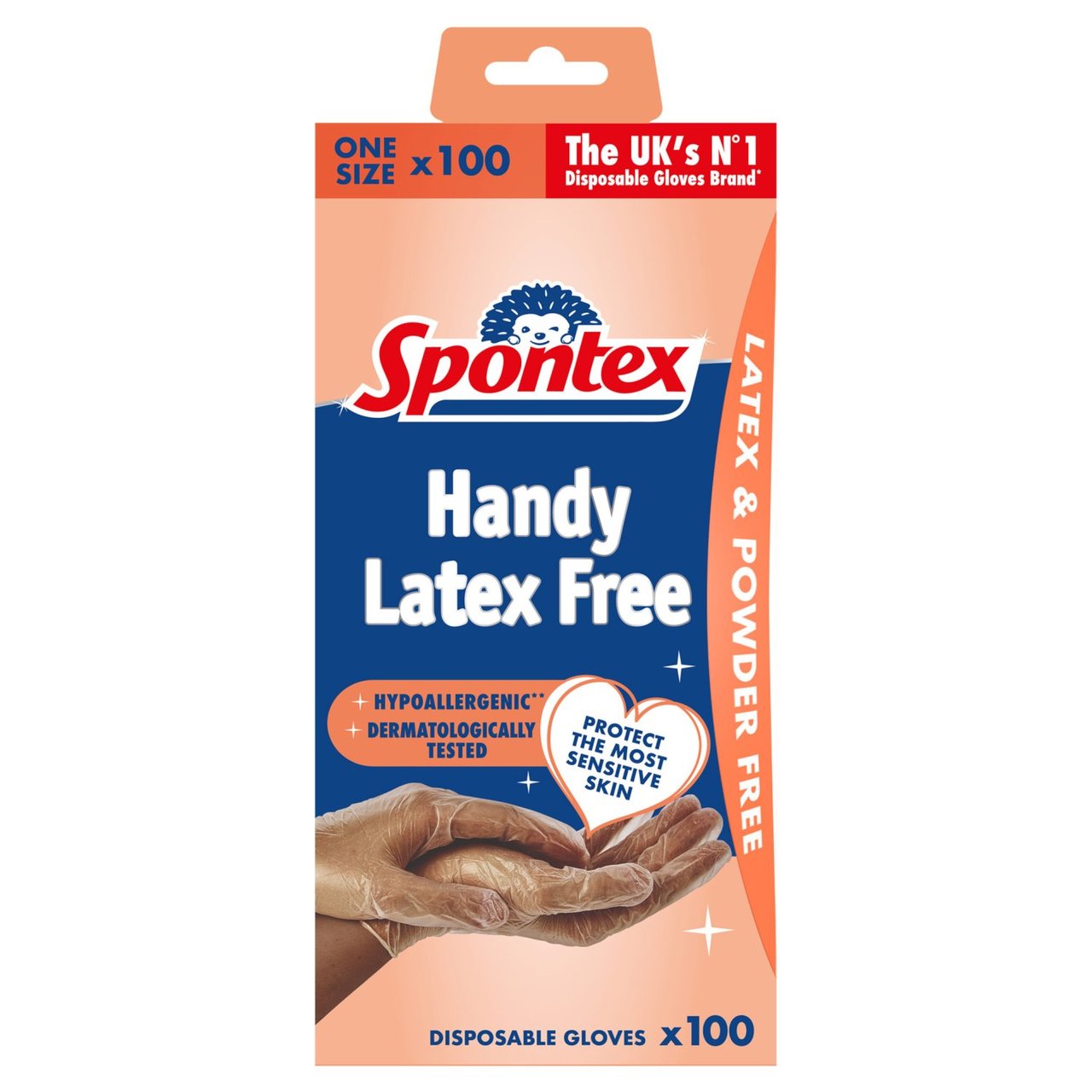 Spontex 100 Handy Latex Free Disposable Gloves