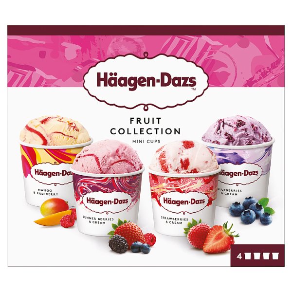 Haagen-Dazs Fruit Collection Minicups Ice Cream 4x95ml