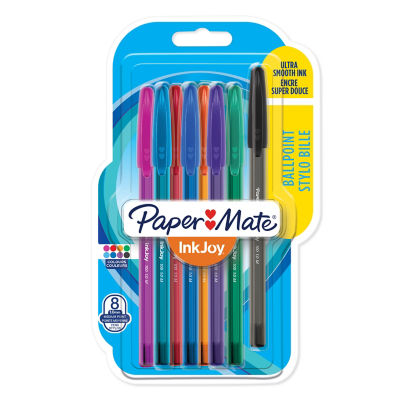 Paper Mate InkJoy 100ST Ballpoint Pens Medium Point (1.0mm ) Assorted Colours, 8 Count