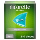 Nicorette 4mg Original Gum Nicotine 210 Pieces (Stop Smoking Aid)