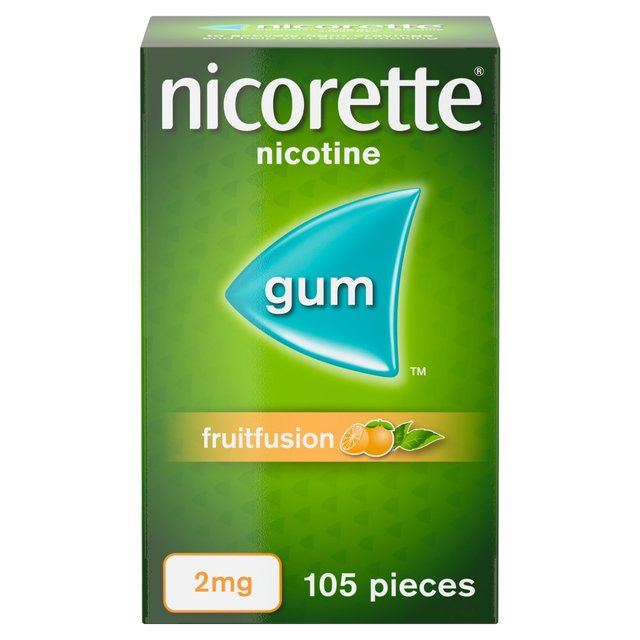 Nicorette Fruit Fusion Chewing Gum, 2 mg, 105 Pieces (Stop Smoking Aid)