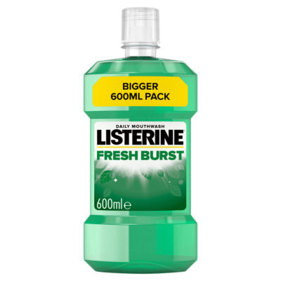 Listerine Essentials Fresh Burst Mouthwash 600ml