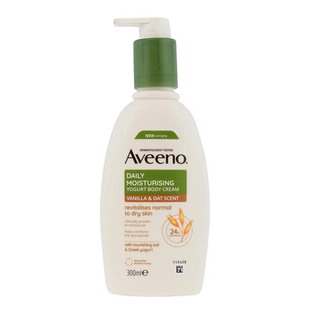 Aveeno Daily Moisturising Yoghurt Body Cream Vanilla & Oat 300ml