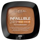 L'Oreal Paris Infallible 24H Longwear Soft Matte Bronzer 400 Tan