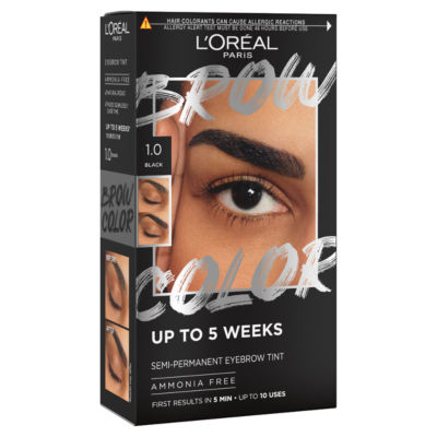 L'Oreal Brow Color, Semi-permanent tint, 1.0 Black