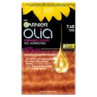 Garnier Olia Bold Permanent No Ammonia Hair Dye Intense Copper 7.40