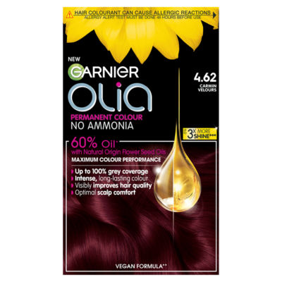 Garnier Olia 4.62 Dark Garnet Red Permanent Hair Dye 