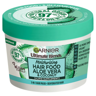 Garnier Ultimate Blends Hair Food Aloe Vera 3-in-1 Normal Hair Mask Treatment