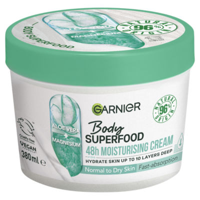 Garnier Body Superfood Body Cream, With Aloe Vera & Magnesium