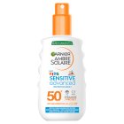 Garnier Ambre Solaire Kids Sensitive Anti-Sand Sun Cream Spray SPF50+ 