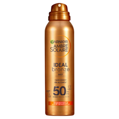 Garnier Ambre Solaire Ideal Bronze Tanning Mist, For Face & Body, SPF50, 150ml