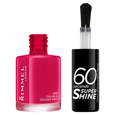 Rimmel London 60 Seconds Super Shine 310 Double Decker Red 8ml