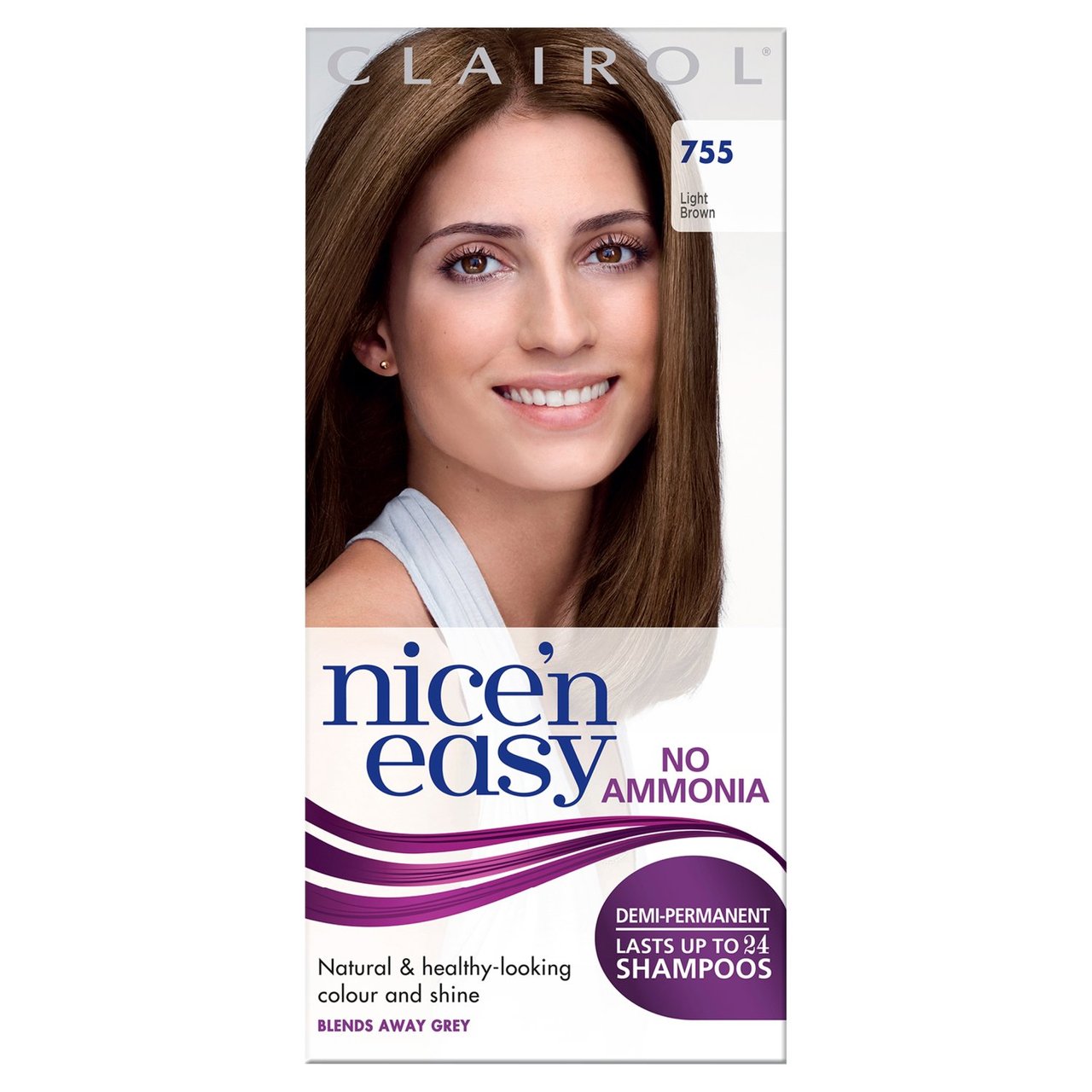 Clairol Nice'n Easy No Ammonia Hair Dye, Medium Light Brown