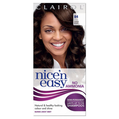 Clairol Nice'n Easy No Ammonia Hair Dye, 84 Darkest Brown