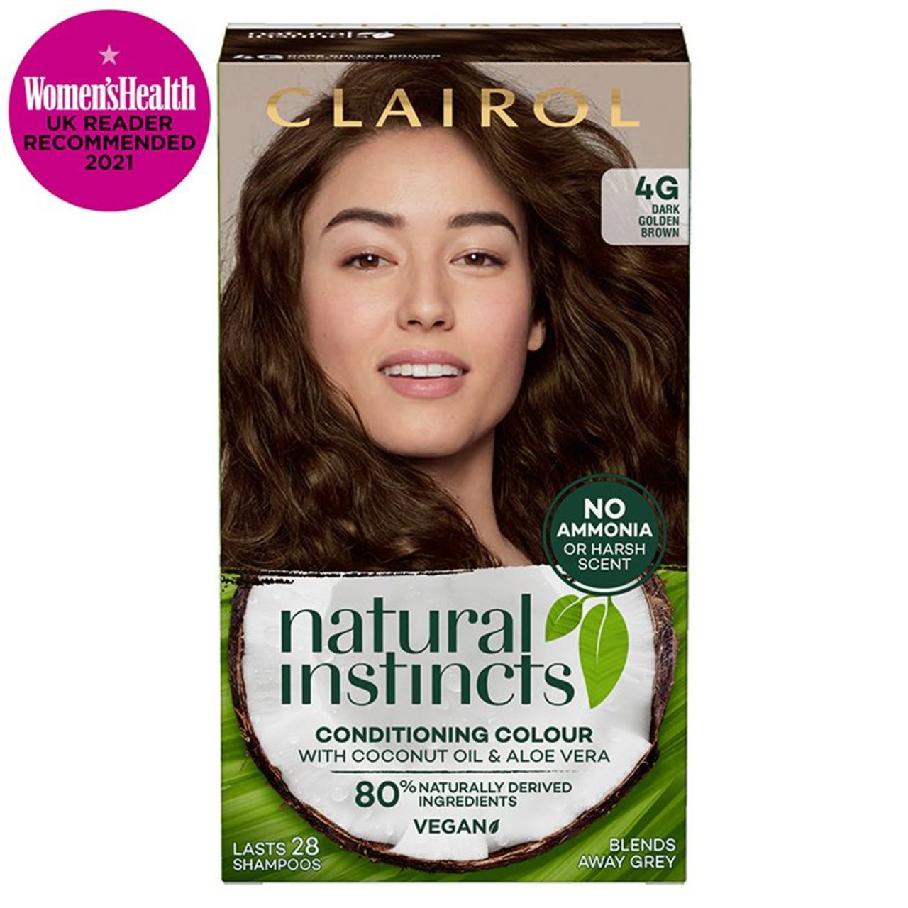 Clairol Natural Instincts Hair Dye 4G Dark Golden Brown