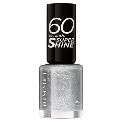 Rimmel London 60 Seconds Super Shine Glitter Nail Polish Silver 8ml