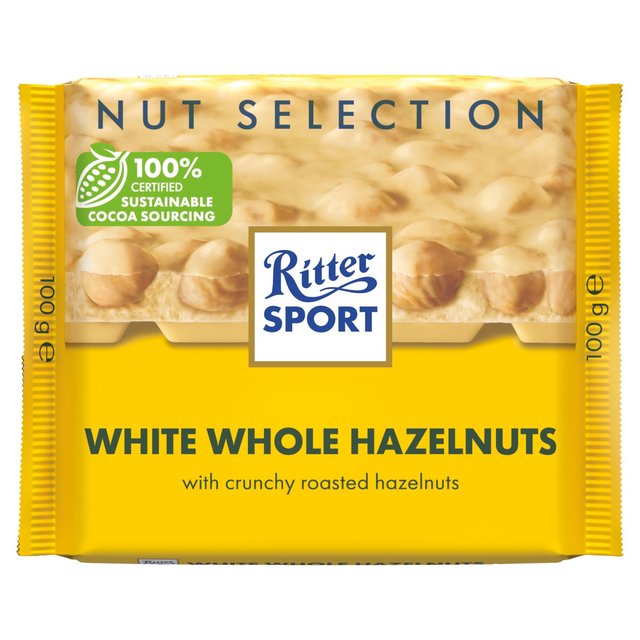 Ritter Sport Sport Nut Selection White Whole Hazelnuts