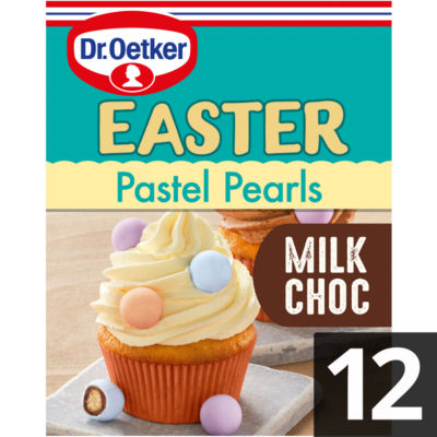 Dr. Oetker 12 Milk Chocolate Pastel Pearls Cake Decorations