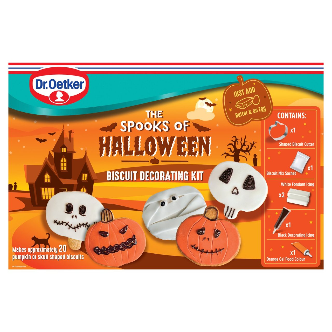 Dr. Oetker Halloween Pumpkin & Skull Biscuit Decorating Kit