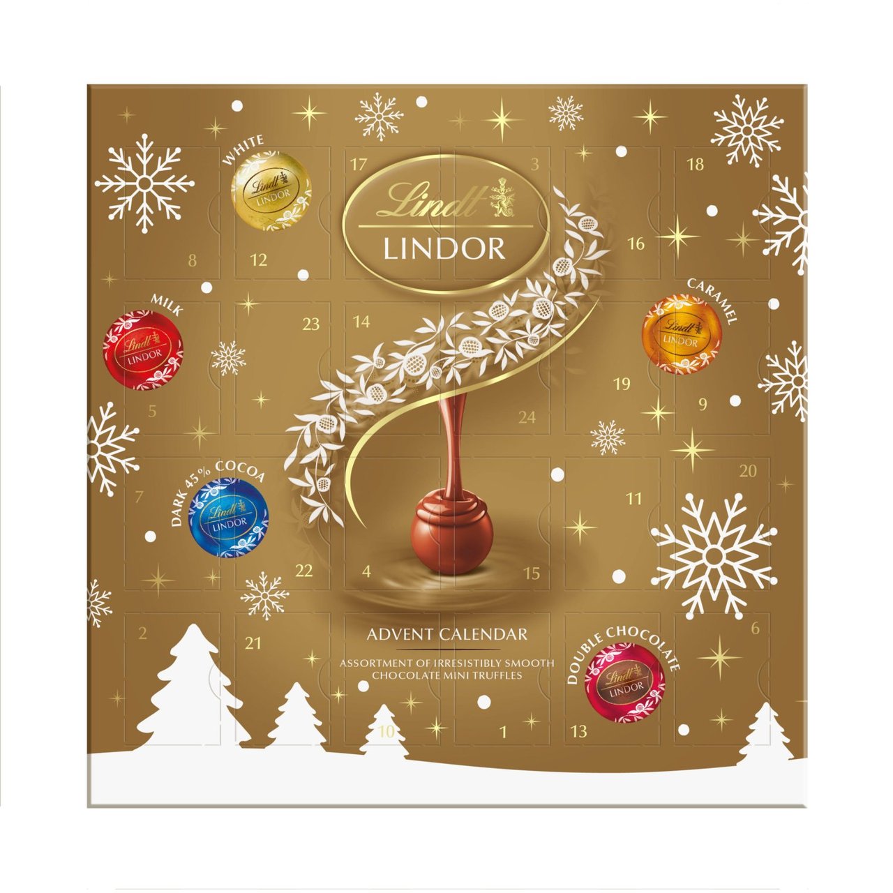 Lindt Lindor Assorted Mini Desktop Chocolate Advent Calendar