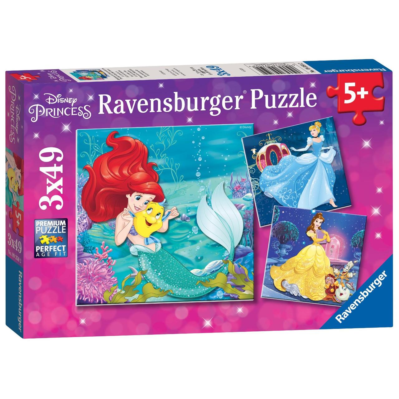 Ravensburger Disney Princess, Princess Adventure 3x 49 piece Jigsaw Puzzles 