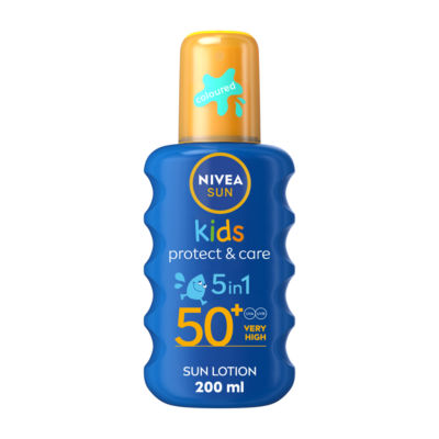 NIVEA SUN Kids Protect & Care Coloured Sun Cream Spray SPF50+ 200ml