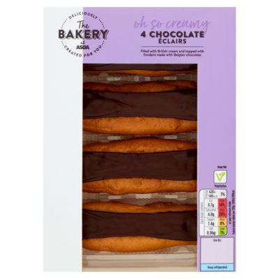 The BAKERY at ASDA 4 Chocolate Éclairs