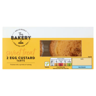 The BAKERY at ASDA 2 Egg Custard Tarts