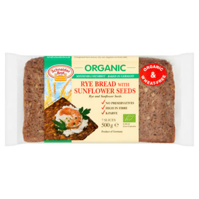 Scheider Bro Organic Rye Bread With Sunflower Seeds