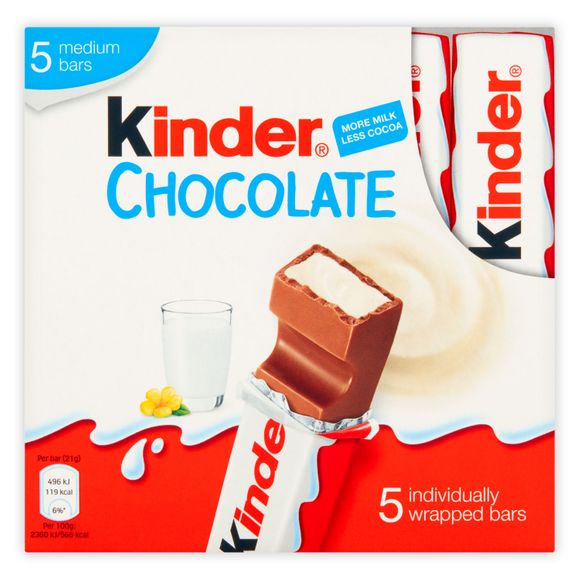 Kinder Medium Chocolate Multipack Bars (105g) 5x105g